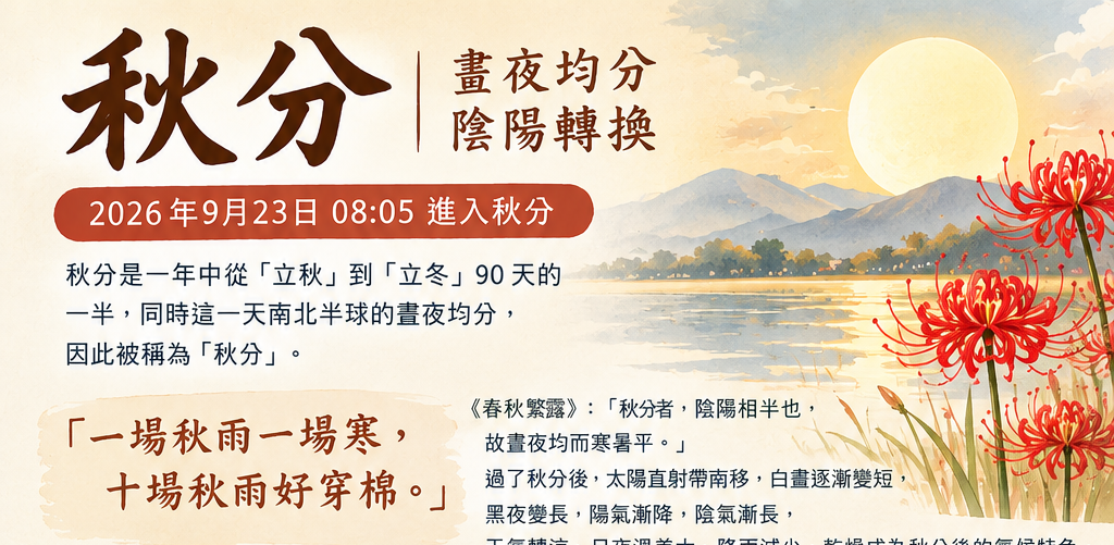 24節氣：秋分